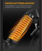 20F213 Electric Bicycle 20 Inch E-Bike, 36 V 14.5 Ah Removable Battery, 250 W Motor, LCD Display, 7 Speed, Range 80 km, 25 km/h, IPX5 Waterproof for Adults