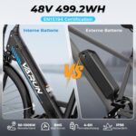 VARUN E Bike, 28 Zoll E-Bike Herren Damen mit 48V 499.2 Wh Akku, Bis zu 100 KM, 250W 55Nm Motor, Elektrofahrrad E-Fahrrad mit 7-Gang, 5 Modi, Tempomat Modus, City Ebike für Pendeln, Trekking