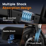 URLIFE E-Bike Folding Bike with 14 Inches, 48 V 7.5 Ah Lithium Battery for Long Range up to 60 KM, Electric Bicycle 250 W Motor, 3 Riding Modes, Adjustable Seat Height, Folding Pedelec Ebike for Men