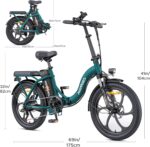 MilePort 1 Electric Bicycle for Adults, 250 W Folding Electric Bicycle with 36 V 13 Ah Removable Battery, Speed 25 km/h and Range 100 Km, 20 x 3.0 Inch Fat Tyres E-Bikes for City Commuters