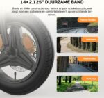 ESKUTE E Bike Herren F200, 14 Zoll Klapprad Elektrofahrrad, 36V 7.8Ah Akku Lange Reichweite bis 35-50KM, Mini Faltbike mit Handyhalterung & USB-Ladeanschluss, E-Mountainbike