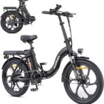 MilePort 1 Electric Bicycle for Adults, 250 W Folding Electric Bicycle with 36 V 13 Ah Removable Battery, Speed 25 km/h and Range 100 Km, 20 x 3.0 Inch Fat Tyres E-Bikes for City Commuters