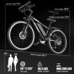 ASKGO E Bike, 26 Inch E-Bike Men Women with Pair of Disc Brakes, 48 V 10 Ah Battery, 80 km Range, Off-Road E-Mountain Bike, 7 Gears Electric Bicycle for Mountains and Commuting, Multifunctional
