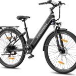 Touroll J1 ST 27,5" E Bike, Elektrofahrrad Trekkingrad E-Bike Herren Damen mit 561.6Wh Akku,100km Reichweite, 250W Motor, E-Fahrrad mit 7-Gang-Getriebe, Pedelec Citybike EBike für Erwachsene