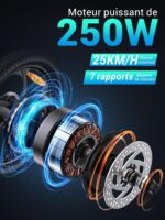 MilePort 1 Electric Bicycle for Adults, 250 W Folding Electric Bicycle with 36 V 13 Ah Removable Battery, Speed 25 km/h and Range 100 Km, 20 x 3.0 Inch Fat Tyres E-Bikes for City Commuters