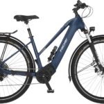 Fischer E-Bike Trekking VIATOR 8.0i, Electric Bicycle for Men and Women, Mid Motor 90 Nm, 36 V Battery, Rich Blue
