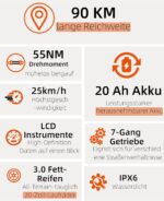 E-Bike Folding Bike 20 Inch with 250 W Motor and 100 km Range - Folding Bike E-Bike 20 Inch Aluminium Lightweight Construction (22 kg), Electric Bicycle Folding Bike with Basket for 36 V 13 Ah