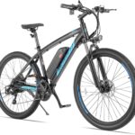 ANCHEER E Bike, 27.5 Inch Trekking Bike, E-Bike for Men and Women with 36 V 10.4 Ah Battery, 250 W Motor, 100 km Range, Electric Bicycle with 21 Speed Gear, Pedelec Electric Mountain Bike for Adults
