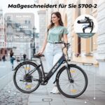 VARUN E Bike, 28 Zoll E-Bike Herren Damen mit 48V 499.2 Wh Akku, Bis zu 100 KM, 250W 55Nm Motor, Elektrofahrrad E-Fahrrad mit 7-Gang, 5 Modi, Tempomat Modus, City Ebike für Pendeln, Trekking