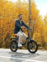 MilePort 1 Electric Bicycle for Adults, 250 W Folding Electric Bicycle with 36 V 13 Ah Removable Battery, Speed 25 km/h and Range 100 Km, 20 x 3.0 Inch Fat Tyres E-Bikes for City Commuters