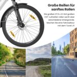 Touroll J1 ST 27,5" E Bike, Elektrofahrrad Trekkingrad E-Bike Herren Damen mit 561.6Wh Akku,100km Reichweite, 250W Motor, E-Fahrrad mit 7-Gang-Getriebe, Pedelec Citybike EBike für Erwachsene