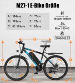 VARUN E Bike, 27.5" Ebike Herren Damen mit APP, 48V 624 Wh Akku, Bis zu 100 KM, 250W Motor, 21-Gang E-Bike Mountainbike mit 4 Fahrmodi, Elektrofahrrad Herren Damen für Pendeln, Bergig, EU-Konformes
