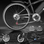 ASKGO E Bike, 26 Inch E-Bike Men Women with Pair of Disc Brakes, 48 V 10 Ah Battery, 80 km Range, Off-Road E-Mountain Bike, 7 Gears Electric Bicycle for Mountains and Commuting, Multifunctional